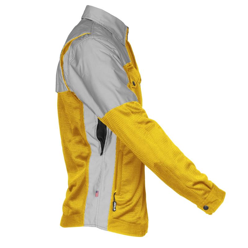 Summer Mesh Reflective Shirt Yellow Eclipse - with Pads