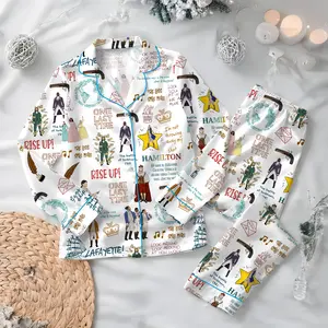 Hamilton Musical Short Satin Pajamas, Broadway Theater Pajamas, Musical Sleepwear, Alexander Hamilton Pajamas Set, Hamilton Fan Gift