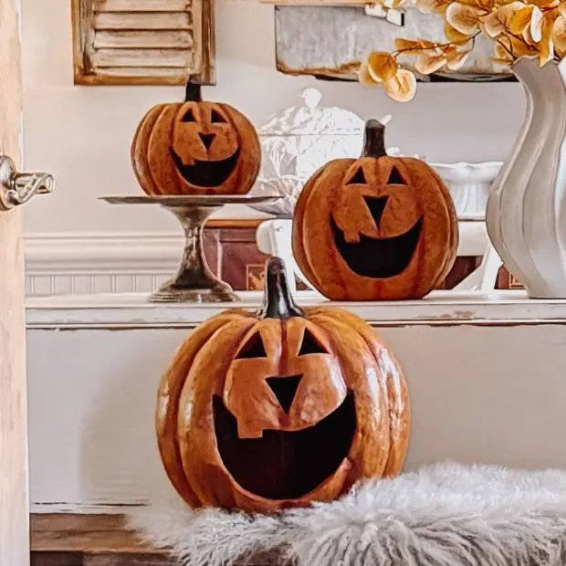 Happy Big Mouth Decorative Pumpkin