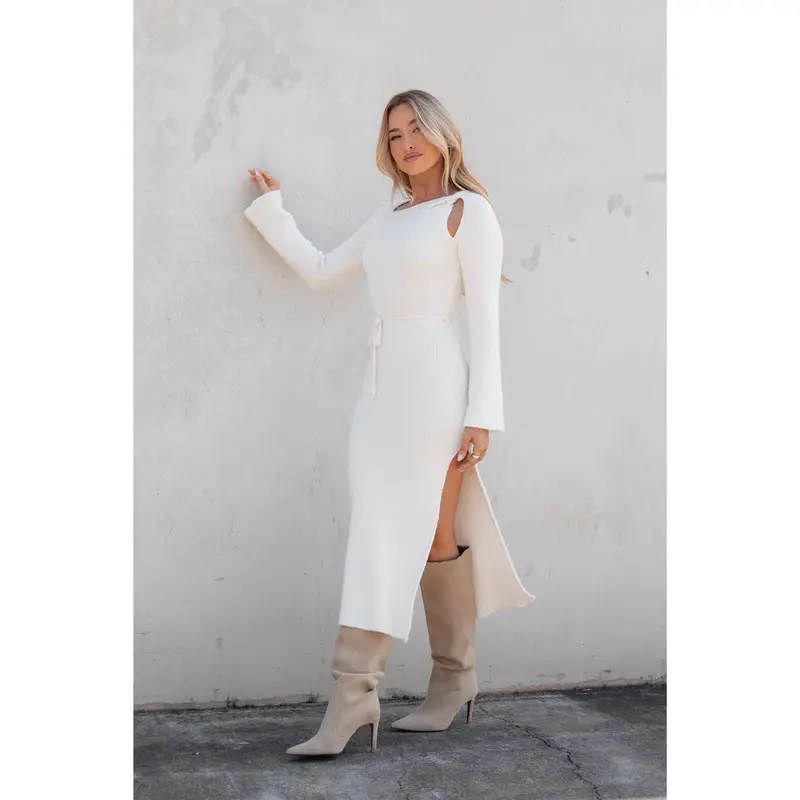 Emersyn Midi Lace Dress - White - TikTok Shop