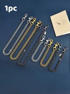 Metal Bag Extender Chain, Multi-Color and Size, Silver Color, Lobster Clasp, DIY Bag Accessory, All Seasons