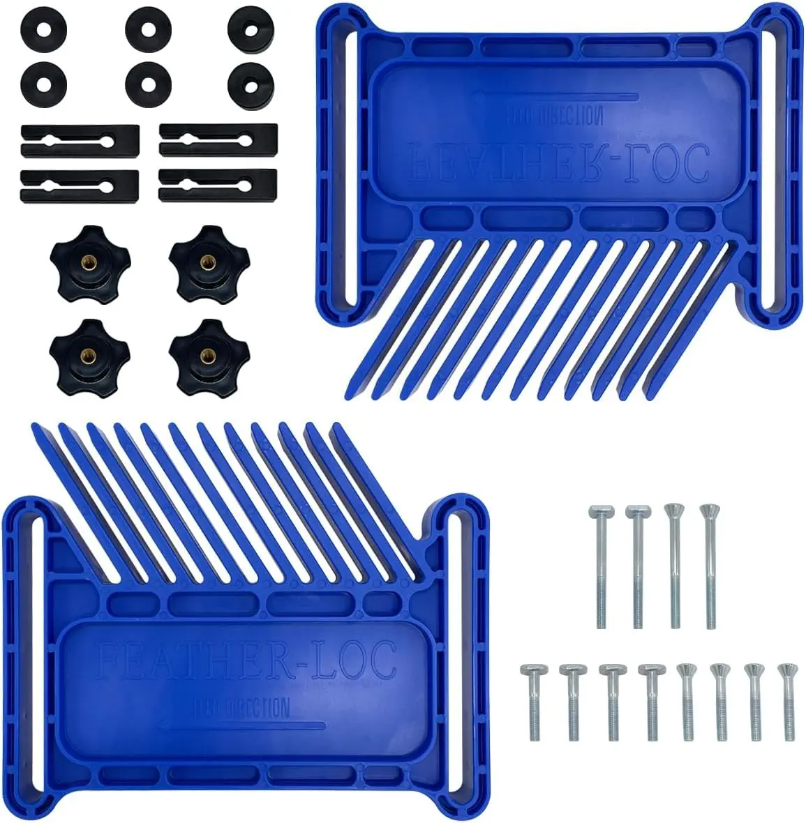 Featherboard Woodworking Tools, Safety Device Stackable Featherboard for Table Saws, Router Tables & Band Saw with Miter Slots, Miter Track, T-Slots, T-Track(2 Pcs)