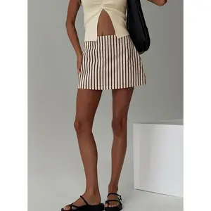 Gigi Skort Beige Stripe Petite