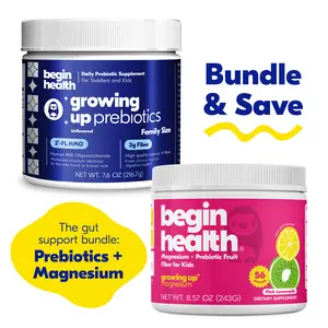 Begin Health Daily Prebiotic + Magnesium Bundle for Kids Ages 4+ | Supports Digestion, Regularity & Hydration | 2-Product Gut Health Bundle | Pediatrician Approved