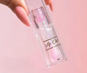 BossUp Cosmetics Glittery Nourishing Healing Lip Oil (6ML) - Hydrating Clear Lip Oil Gloss, Plumping & Tinted, Cherry & Rose Infused, Perfect for Girls & Women