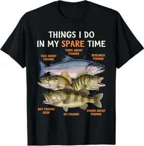 Humorous Fishing Clothing for Men Teens and Boys Featuring Bass Lover TShirt