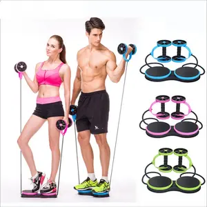 5-in-1 functionality Waist Twist Machine, Ab Roller Wheel with Adjustable Base Resistance, Adjustable Dumbbell Set, Workout Exercise Equipment for Home & Gym Fitness