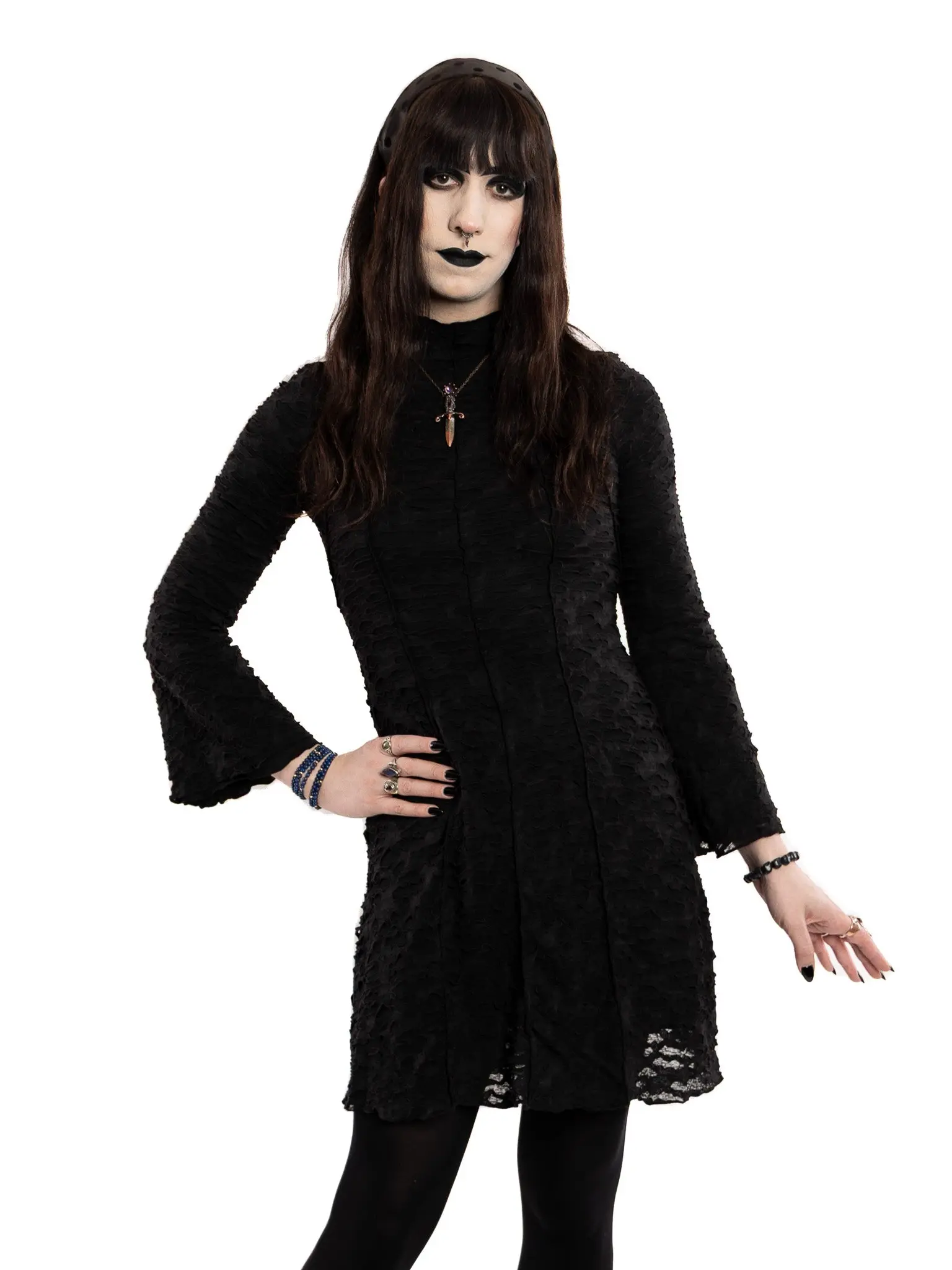 Fallon Faux Distressed Witchy Dress