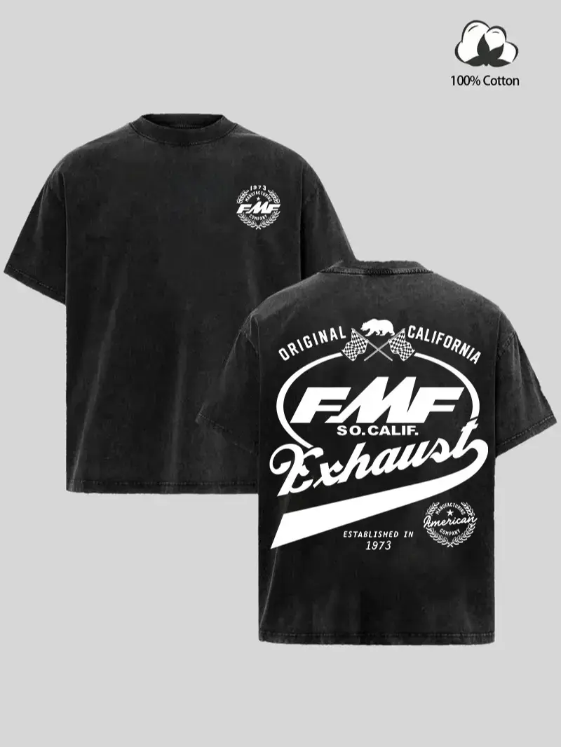 Vintage FMF Racing Fuel 1973 T-Shirt 2 Sides, Vintage Off-Road Dirt Bike Graphic Tee, Freestyle Motocross Shirt for RidersTop Cotton Menswear, Gift For Him& Her