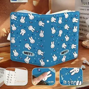Bunny Loose-Leaf Notebook Set A5A6 Cute Blue Heart Handwritten Planner with Detachable Pages for Daily Journaling & School