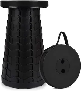 Chrismas Upgraded Collapsible Stool - Gift ideas Telescoping Seat & Footrest for Home & Outdoors, Portable & Lightweigh