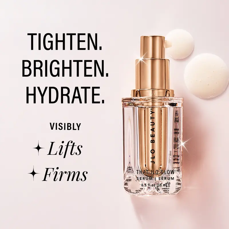 JLO BEAUTY That JLo Glow - Face Serum, Skin Care Facial Serum that Helps Tighten, Plump, Glow, and Hydrate, Antioxidant Rich Formula Made with Squalane to Support Skin Elasticity & Skin Firmness, 0.5 fl.oz-1.5 fl.oz