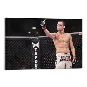 Nate Diaz Poster Canvas Art Nate Diaz Print Gym Wall Decor Fitness Wall Decor