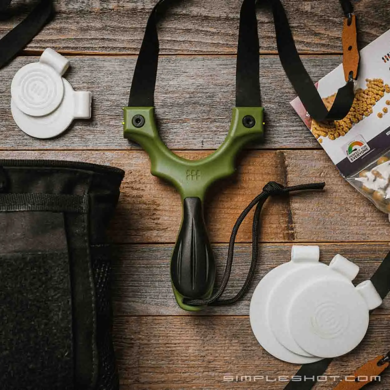 SimpleShot Scout X Slingshot Starter Kit, Modern Catapult with an Ergonomic Secure Grip for Beginners & Experts, Includes Steel & Clay Ammo, Targets & Carry Bag