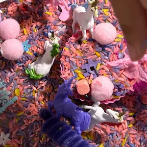 UNICORN Sensory Activity Colored Rice for Kids - Complete Play for Ages 3+ Enhancing Cognitive Skills & Fine Motor Development