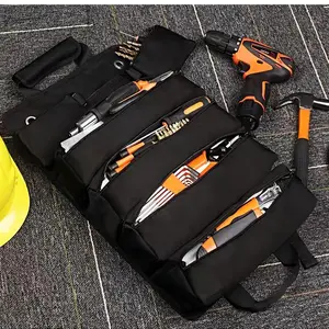 Oxford Cloth Tool Bag, Multifunctional Storage Organizer, Sturdy Bottom, Wide Mouth, Reinforced Handles, Tool Storage Bag, Portable Tool Bag