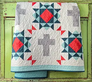 Rugged Cross Quilt Pattern - Paper Print Version
