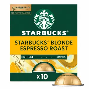 Starbucks Vertuo, Espresso Starbucks Blonde Espresso Roast, 8 Pods Coffee Flavor