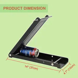 Aluminum Can Crusher Foot, 12-16 Oz. Adjustable Can Crushers for Recycling Smasher for Aluminum Seltzer, Soda, Beer Cans and Bottles, Gadgets for Home - Black