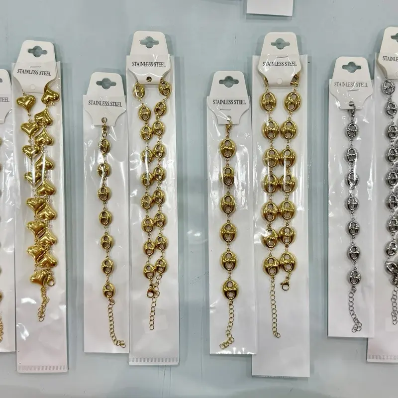 12-Pack Stainless Steel Jewelry Sets for Women, Elegant Mixed-Design Necklaces and Bracelets, Non-Tarnish Fashion Accessories for Gifts, Elegant Jewelry Set, Non Tarnish Jewelry