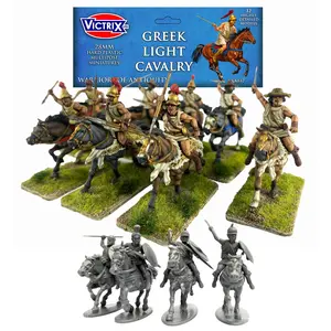 Wargames Delivered Victrix Greek Light Cavalry Set for Historical Dioramas 28mm Miniatures with Javelins and Shields