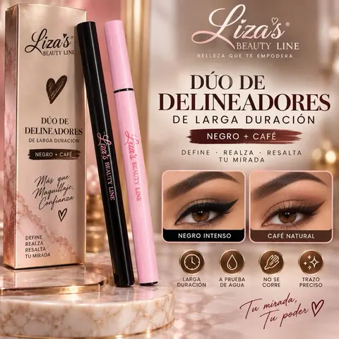 Long Lasting Eyeliner Pen - Black & Brown Cosmetic Makeup Products (1565)