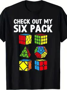 Take a Look at My Six-pc Puzzle Cube Humorous Speed Cubing Present Unisex T-Shirt, Made of Soft And Breathable - an Ideal Gift for Birthdays And Everyday Wear