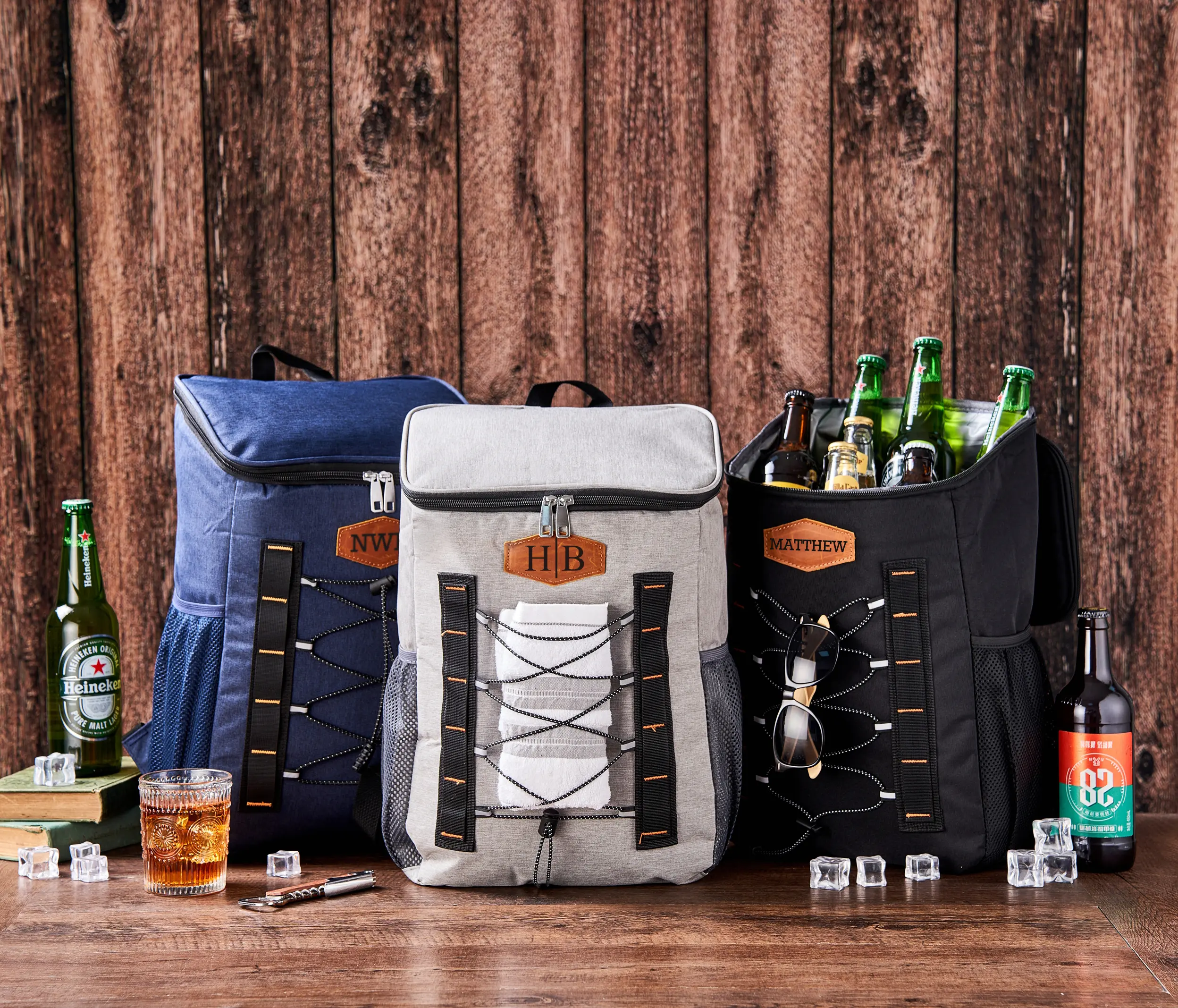 RC ROCKCOW Groomsmen Gift Personalized PEVA Cooler Backpack for Men Custom Bridesmaid Insulated Bag Golf Beer Lunch Cooler Christmas Gifts