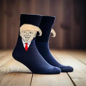 Men's Donald Trump Socks - Classic and Casual Style Menswear Compression Elastic Faux Elastic Faux Medium Shoe