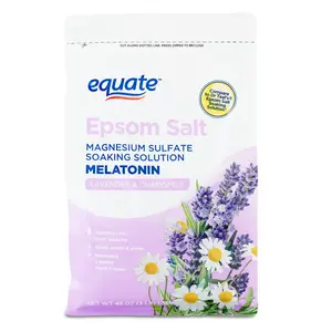 Equate Epsom Salt Bath Soak with Melatonin 3 lb Lavender & Chamomile for Restful Sleep Muscle Tension Relief