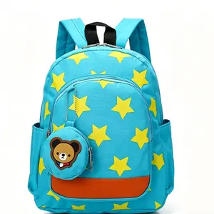 Multi-Pocket Bear & Star Kids Backpack