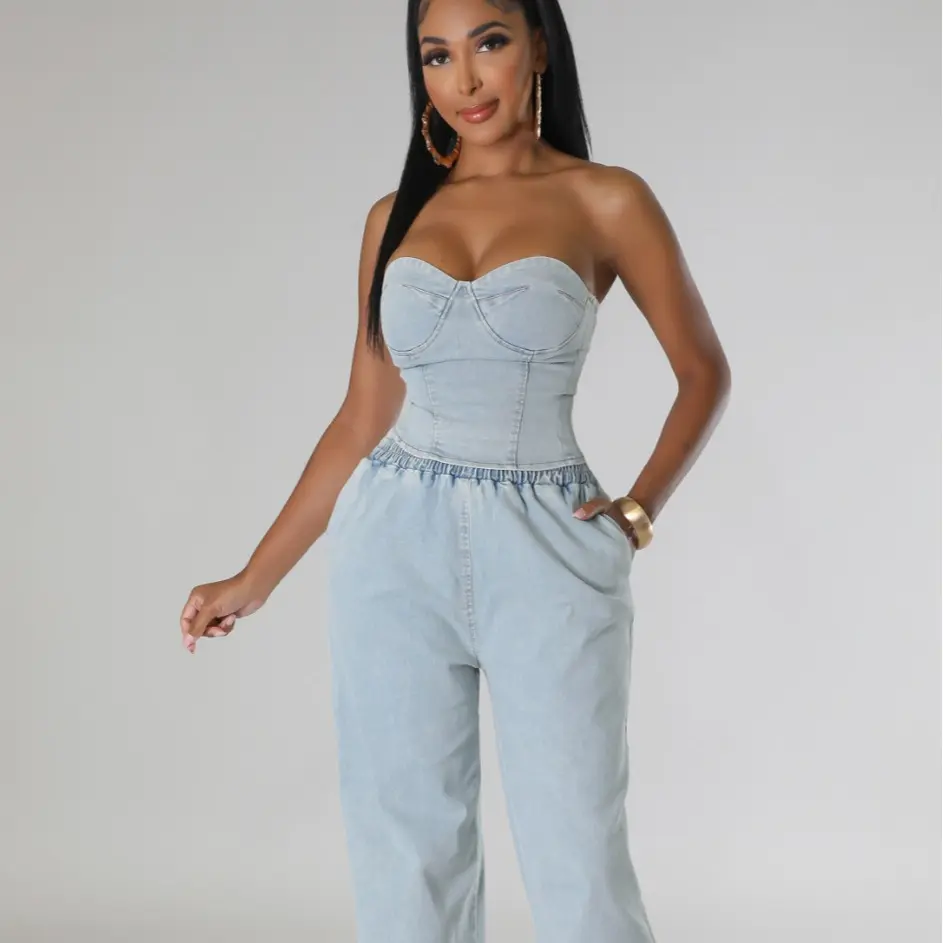 All On Me 2 Piece Denim Set