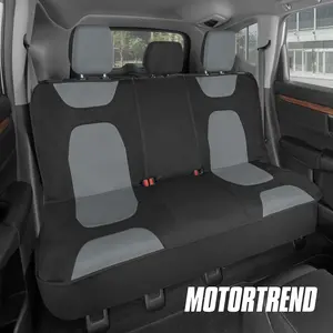 Motor Trend AquaShield Waterproof Car Back Seat Cover, Gray – Padded Neoprene Rear Bench Seat Cover for Cars, Ideal Back Seat Protector for Kids & Dogs, Interior Cover for Auto Truck Van SUV