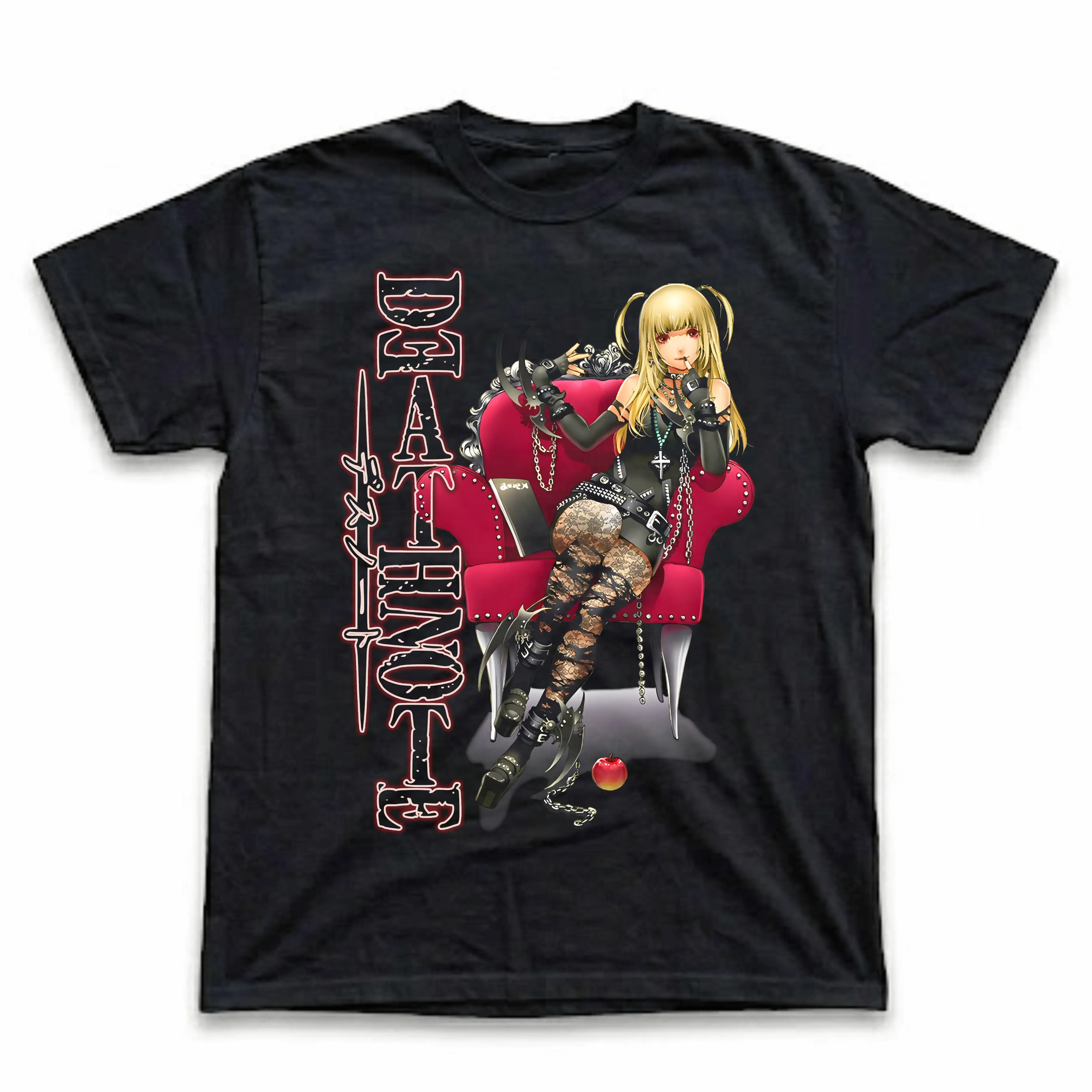 Men's and Women's T-Shirt, Vintage Death Note Graphic Tee, Misa Amane T-Shirt, Retro Aesthetic Shirt, Unisex Gift Manga Anime Shirt, Gothic Grunge Y2K Emo Scene Amity Affliction Style Clothes Menswear Womenswear Streetwear Graphic tee