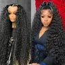 BLING HAIR Women's Natural Human Hair Deep Wave Wig - 13x6 Lace Front, 13x4 HD Transparent Lace Frontal, Pre-Plucked, 180% Density, Curly, #SummerVibes Back to School