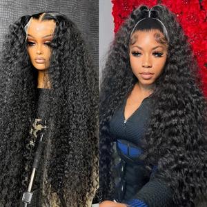 Bling Hair Deep Wave 13x6 Lace Front Wigs Human Hair Pre Plucked 180% Density HD Transparent 13x4 Lace Frontal Wigs For Women Human Hair Lace Front Wigs Deep Curly Lace Front Wig #SummerVibes summerwins