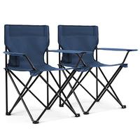 Foldable Camping Chair Set of 2-navy