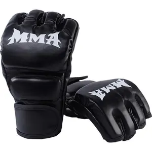 Anti-Injury MMA Training Gloves - Breathable Half Finger Design for Maximum Comfort & Protection - for Punching Bag, Kickboxing, Muay Thai & Sparring