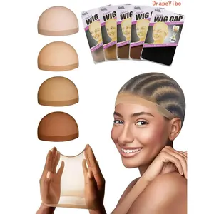 3 Packs of 2 Invisible Breathable Adjustable Wig Caps Lightweight Heat Resistant Comfortable Soft Wig Accessories For Daily Use