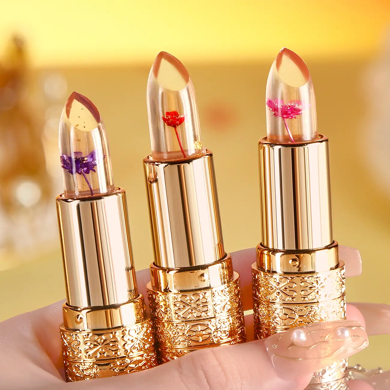TVLV Rose of Sharon Long Lasting Color Changing Lip Shine Lipstick 1 Box Moisturizing Hydrating Glossy Plumping Lip Oil for Girls Women Lip Care Lipgloss Makeup Hydrate Moisture Cosmetic Moisturizer Moisturize