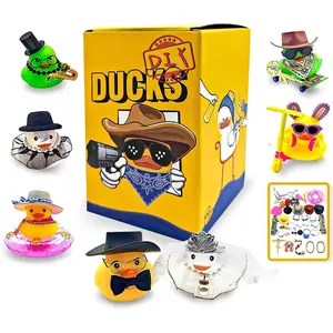 Jeep Ducks, DIY Kit Rubber Duck for Jeeps Ducking, 7 Rubber Duckies and 40 Random Assorted Accessories Set, Jeep Ducks for Ducking Car Dashboard Decor