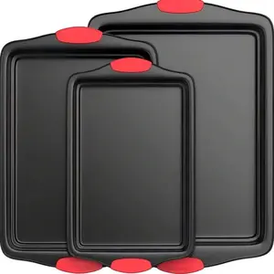 3PCS Carbon Steel Non-Stick Baking Pan