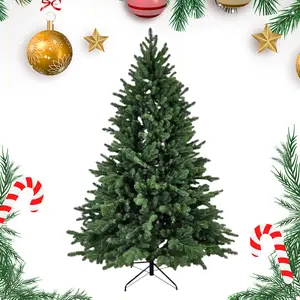 YimHouse 7 ft Realistic Premium Realistic Unlit Fraser Fir Artificial Christmas Tree with Metal Stand
