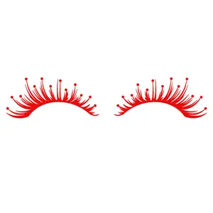 Car headlight eyebrow reflective stickers, sexy eyelash crystal color car stickers, personalized car light decoration stickers