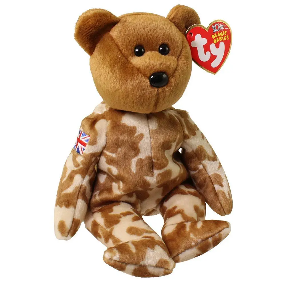 TY Beanie Baby - HERO the Military Bear (UK Exclusive Version) (8.5 inch) (2003) MWMTs