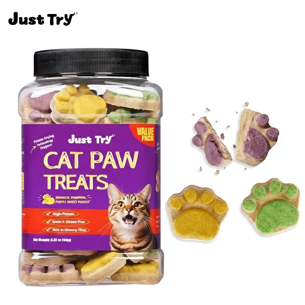 Just Try Freeze-Dried Cat Paw Treats for Cats & Dogs - Made with