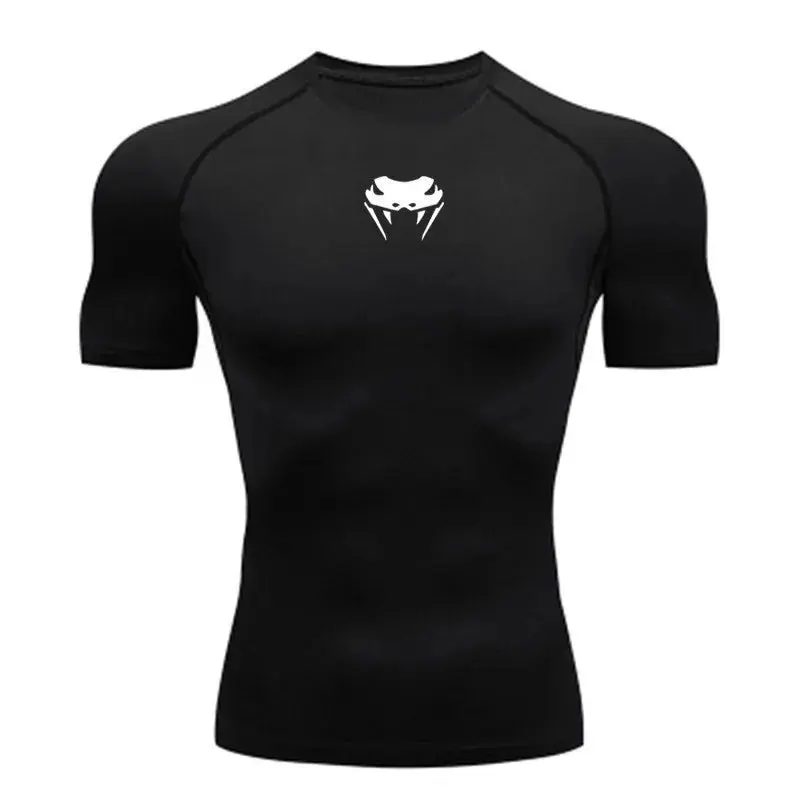 Apex Cobra Moisture-Wicking Compression T-Shirt, Sporty Sports Top for Gym Workouts, Sporty Sports Tops