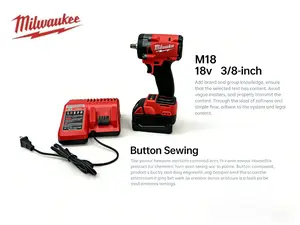 Milwaukee M18 18V 3/8-inch Cordless Impact Wrench Kit with Charger, for Automotive/Construction/DIY