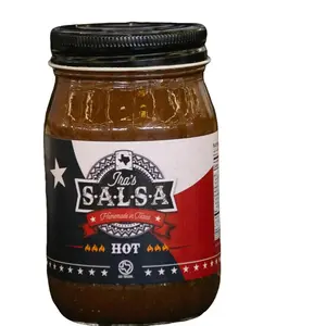 Ira's Salsa Hot Salsa - Homemade in Texas 16 oz 454g Flavorful Sauce Ideal for Dip & Spicy Flavor Jar