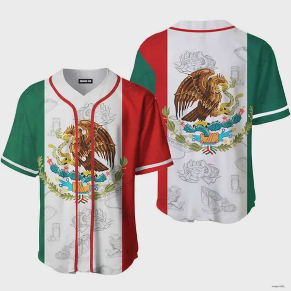 Mexican Mexico  Baseball Jersey - Mexico Printed Shirt For Men Women